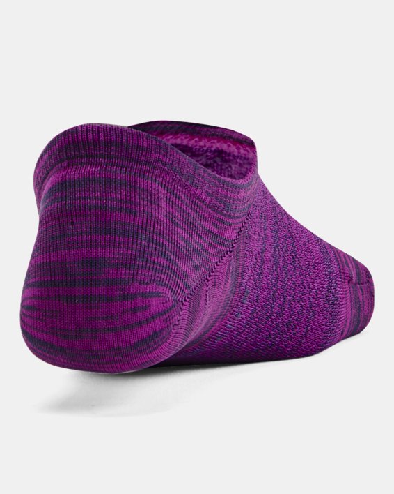 Paquete de 3 calcetines UA Breathe Lite Ultra Low Liner para mujer, Purple, pdpMainDesktop image number 2